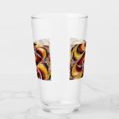 Glasbecher mit belgischen Farben Glas (Links)