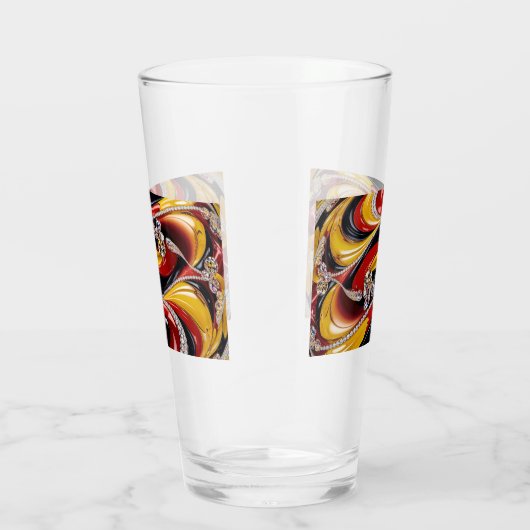 Glasbecher mit belgischen Farben Glas (Rechts)
