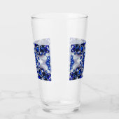 Glasbecher mit blauen weißen Farben Glas (Links)