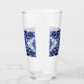 Glasbecher mit blauen weißen Farben Glas (Rechts)