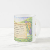 Glasbecher mit Johannes 15:5 Mattglastasse (VorderseiteRechts)