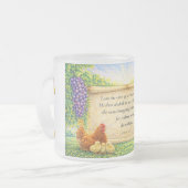 Glasbecher mit Johannes 15:5 Mattglastasse (Vorderseite Links)