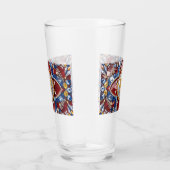 Glasbecher mit kolumbianischen Farben Glas (Rechts)
