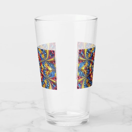 Glasbecher mit rumänischen Farben Glas (Rechts)