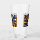 Glasbecher mit Schweden Farben Glas (Links)