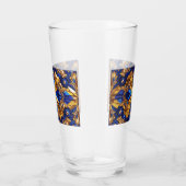 Glasbecher mit Schweden Farben Glas (Rechts)