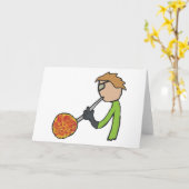 Glasbläschen Karte (Gelbe Blume)