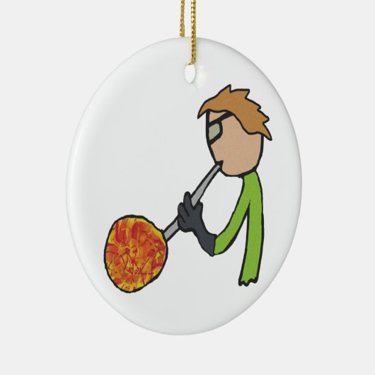 Glasbläschen Keramik Ornament (Rechts)