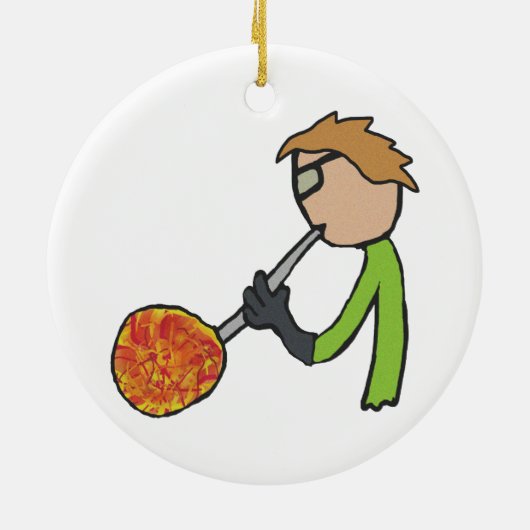 Glasbläschen Keramik Ornament (Hinten)