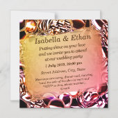 Glasbläschen oder schäumende Lachsfarben Magneteinladung (Vorderseite)