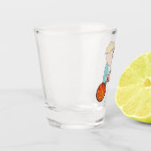 Glasbläschen Schnapsglas (Links)