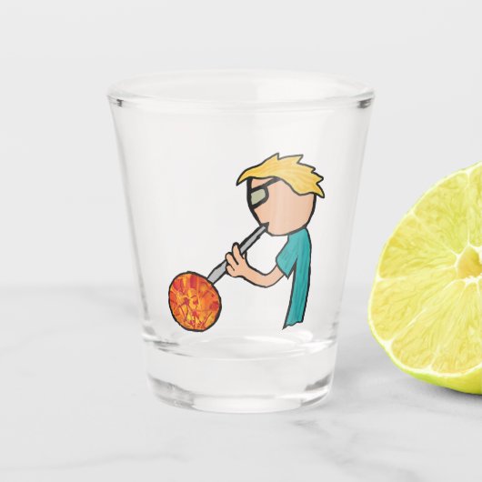 Glasbläschen Schnapsglas (Vorderseite)