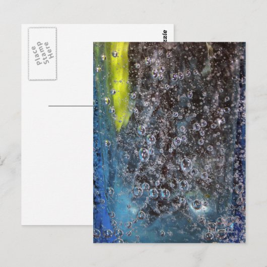 Glasblasen auf der Postkarte (Vorne/Hinten)