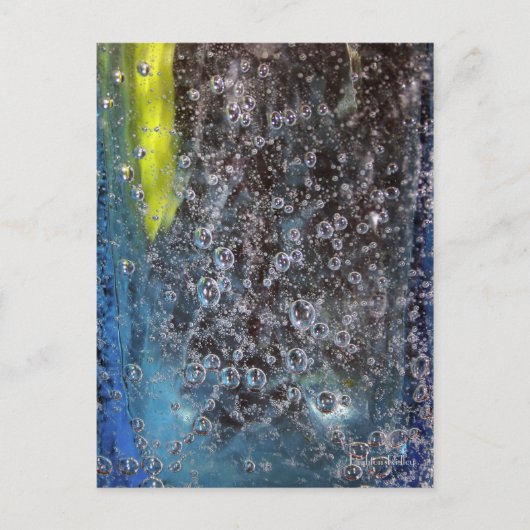 Glasblasen auf der Postkarte (Vorderseite)