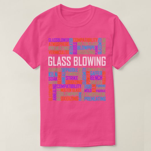 Glasblasen Worte T-Shirt (Design vorne)