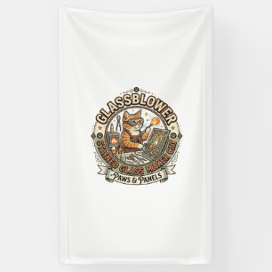 Glasbläser Bleiglasmacher Katze Glasbläser St Banner