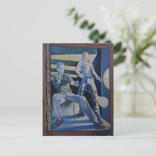 Glasbläser in Pittsburgh Postkarte (Stehend Vorderseite)