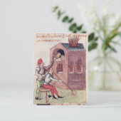 Glasbläser von "Tractatus de Herbis" Postkarte (Stehend Vorderseite)