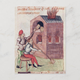 Glasbläser von "Tractatus de Herbis" Postkarte