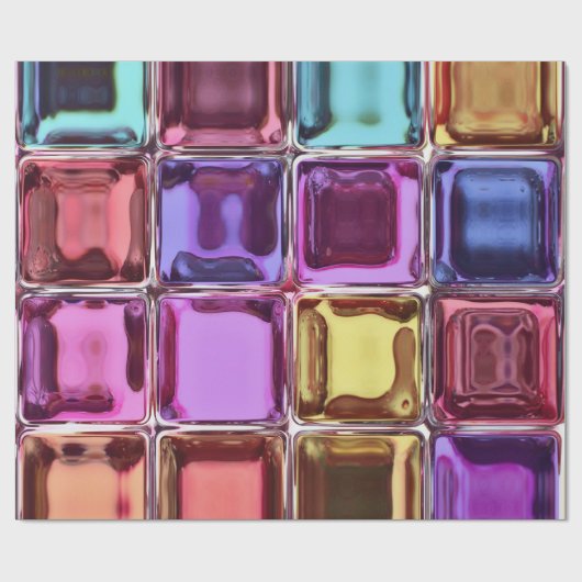 Glasblockbauweise Geschenkpapier (Flach)