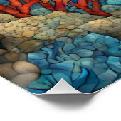 Glasbodenschwimmen, Korallen Poster (Ecke)