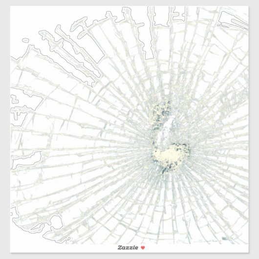Glasbruch Aufkleber (Blatt)