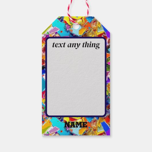 Glasbruch Geschenkanhänger (Rückseite)