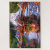 Glasbrücke über den Fluss herausfordernd Puzzle (Vertikal)