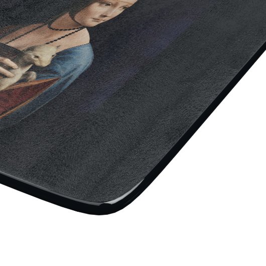 GLASCHOPPER : DA VINCI : LADY WITH ERMINE SCHNEIDEBRETT (Ecke)
