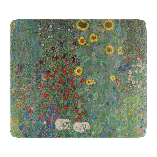 GLASCHOPPER: GUSTAV KLIMT: GARDEN SCHNEIDEBRETT (Vorderseite)