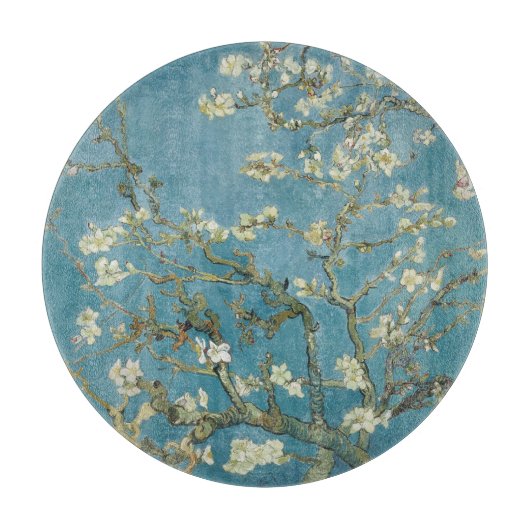 GLASCHOPPER : Van Gogh : ALMOND BLOSSOM Schneidebrett (Vorderseite)