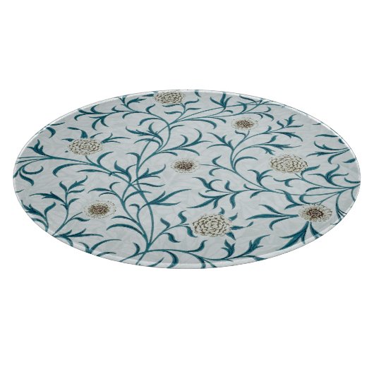 GLASCHOPPER : WILLIAM MORRIS : FLORAL SCHNEIDEBRETT (Ecke)