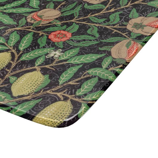 GLASCHOPPER: WILLIAM MORRIS POMEGRANATE SCHNEIDEBRETT (Ecke)