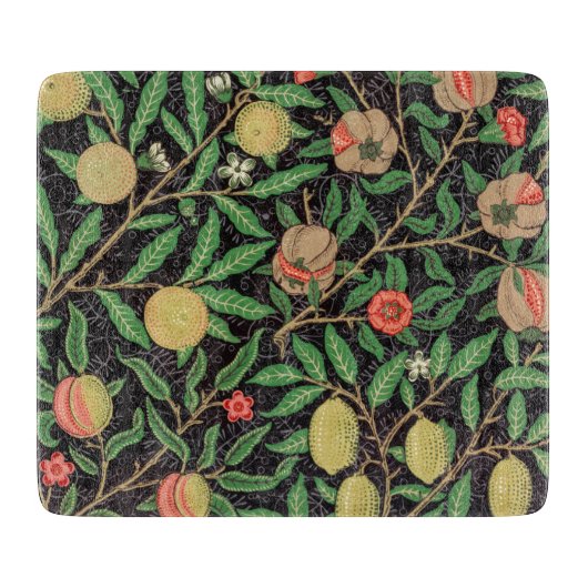 GLASCHOPPER: WILLIAM MORRIS POMEGRANATE SCHNEIDEBRETT (Vorderseite)