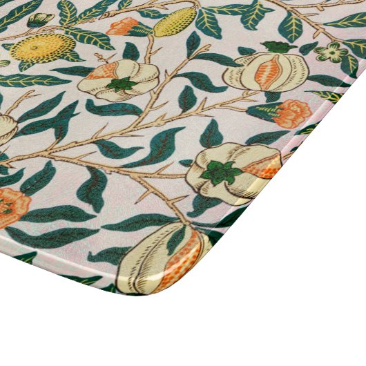 GLASCHOPPER: WILLIAM MORRIS: POMEGRANATE SCHNEIDEBRETT (Ecke)