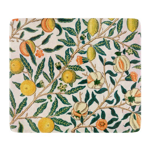 GLASCHOPPER: WILLIAM MORRIS: POMEGRANATE SCHNEIDEBRETT (Vorderseite)