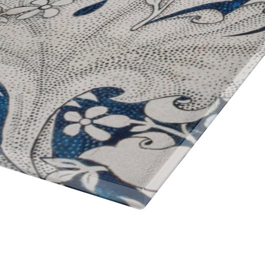 GLASCHOPPER : WILLIAM MORRIS : WALLFLOWER SCHNEIDEBRETT (Ecke)