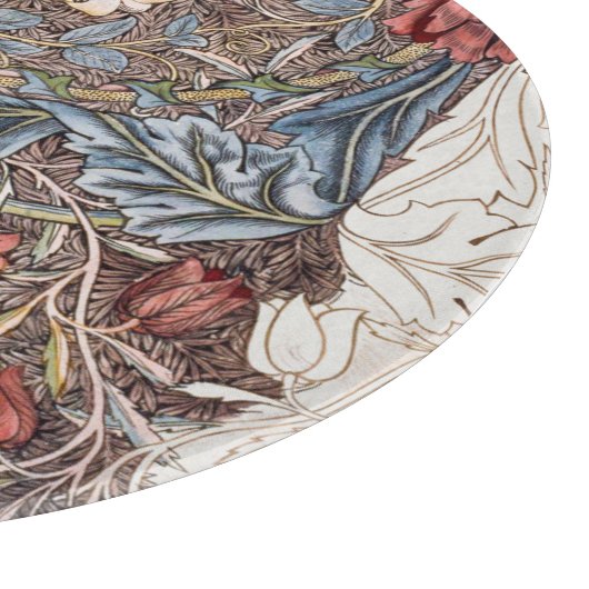 GLASCHOPPER: WILLIAM MORRIS : WILD TULIP SCHNEIDEBRETT (Ecke)