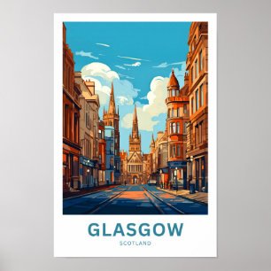 Glascow Scotland Travel Print Poster