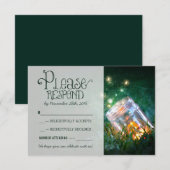 Glasdach rustikale Gartenhochzeit UAWG RSVP Karte (Vorne/Hinten)