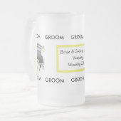 Glasdas bier-Tasse des Bräutigams Mattglas Bierglas (Vorderseite Links)
