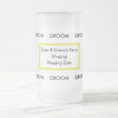 Glasdas bier-Tasse des Bräutigams Mattglas Bierglas (Mittel)