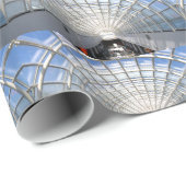 Glasdecke Blaues Himmelsfenster Art Foto Geschenkpapier (Rolleneckpunkt)