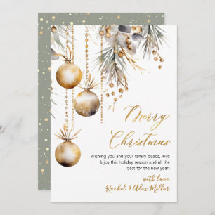 Glasdekoration Botanisches Non-Foto Frohe Weihnach Feiertagskarte