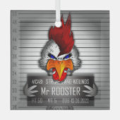 Glasdekoration Mr. Rooster Ornament Aus Glas (Vorderseite)