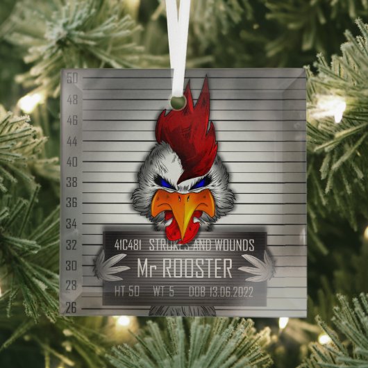 Glasdekoration Mr. Rooster Ornament Aus Glas (Insitu)