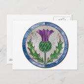 Glasdistel Postkarte (Vorne/Hinten)