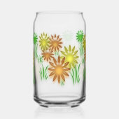 Glasdose - 3D Neonblumen Dosenglas (Links)