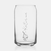 Glasdose mit Namen Elegante Blumendesign Dosenglas (Vorderseite)