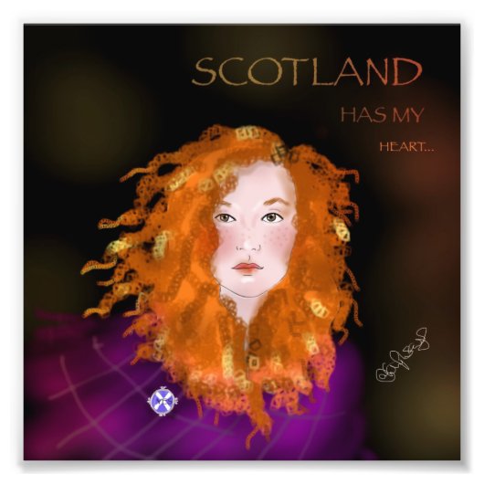 Glasdruck in Schottland Fotodruck (Vorne)